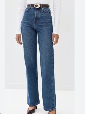 Reformation Liza High Rise Straight Leg Blue Denim Jeans